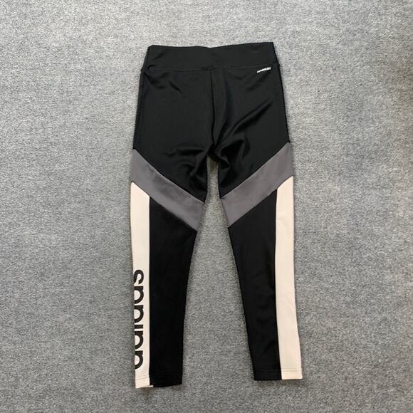 Adidas Leggings Womens M Medium Black Gray Aeroready Design 2 Move 7/8 Training - Picture 9 of 12